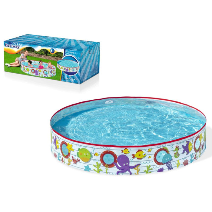 Bestway Fill N Fun Fish Vinyl Kids Swimming Pool 6Ft