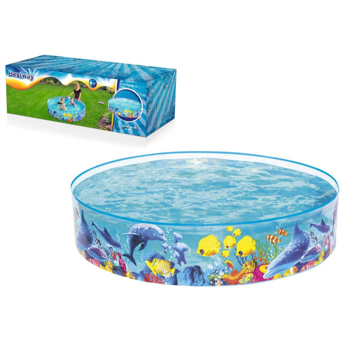 Bestway Fill N Fun Fish Vinyl Kids Swimming Pool 6Ft