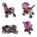 Baby Stroller – Purple – Golden – S-9105D