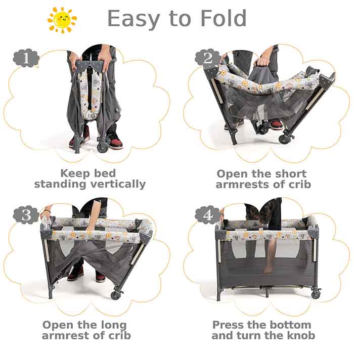 Baby playpen 3 in 1 cradle cot _5