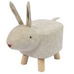Creative Animal Soft Rabbit Wooden Stool