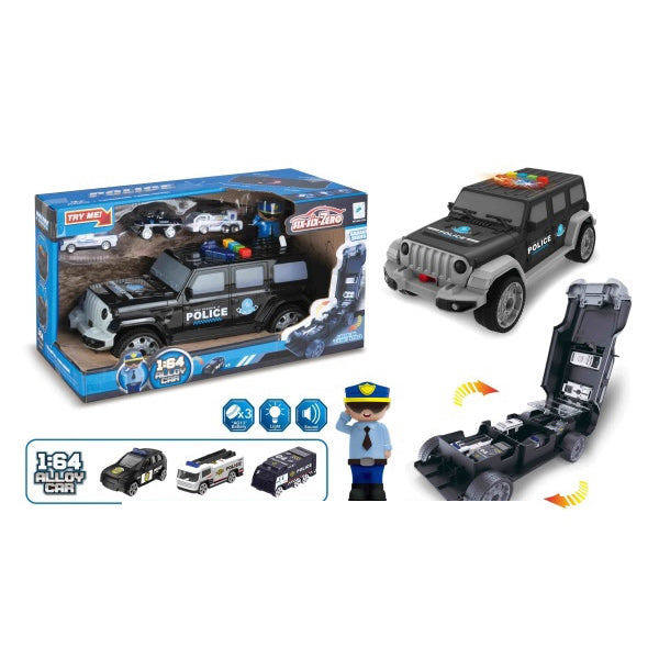 Police Jeep Garage Set