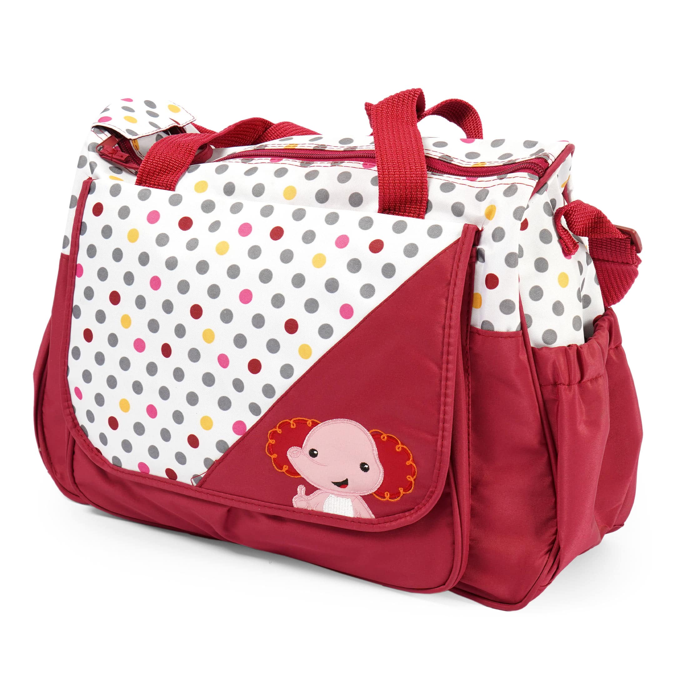 Baby Diaper Bag - Red Dotted