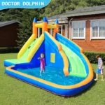 Doctor Dolphin Inflatable Jumping Castle Water Slides & Pool 63009