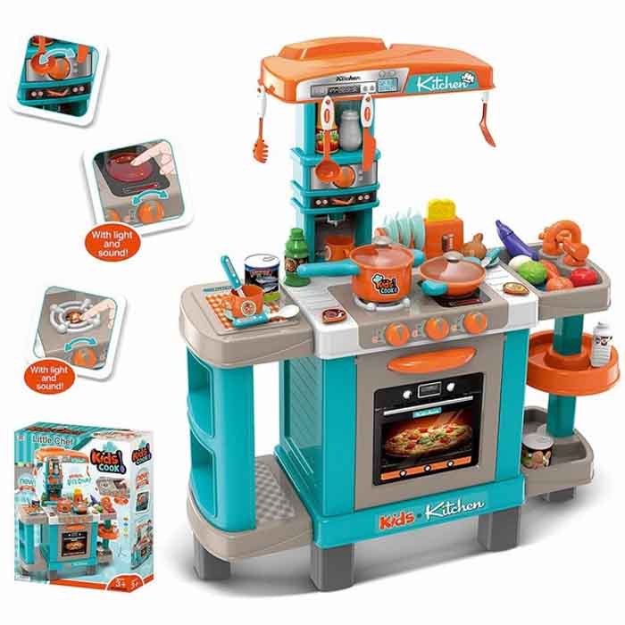Kids Kitchen Game Toy Set - Blue