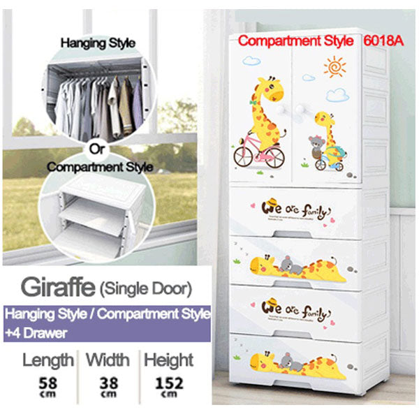Kids Wardrobe Storage Cabinet