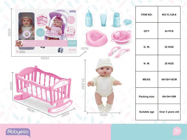 Baby Doll with Craddle and Many Fun Items - Abbyeva
