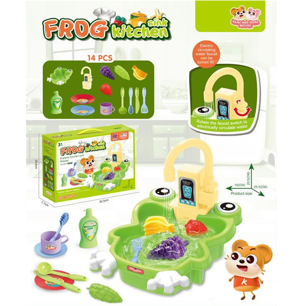 Kids Kitchen Sink and Kitchen Accessories Toy Set