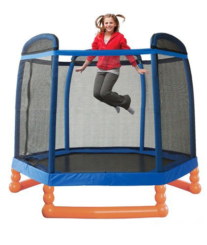 Deluxe Jumping Trampoline With Net 84 Inch