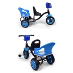 Kids Twin Seater Tricycle – Blue T-221F