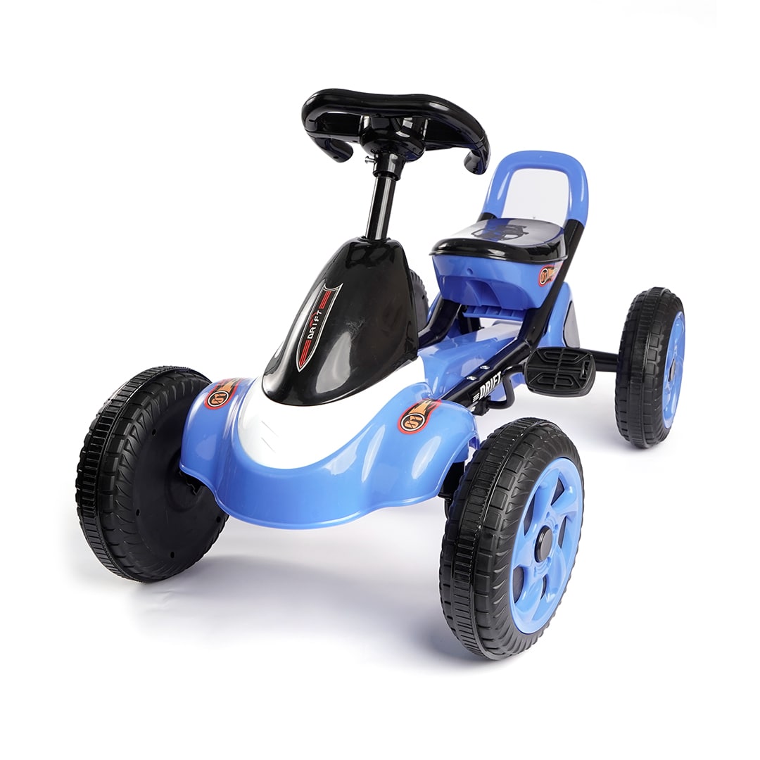 Kids Manual Go Cart Paddle Car - Blue