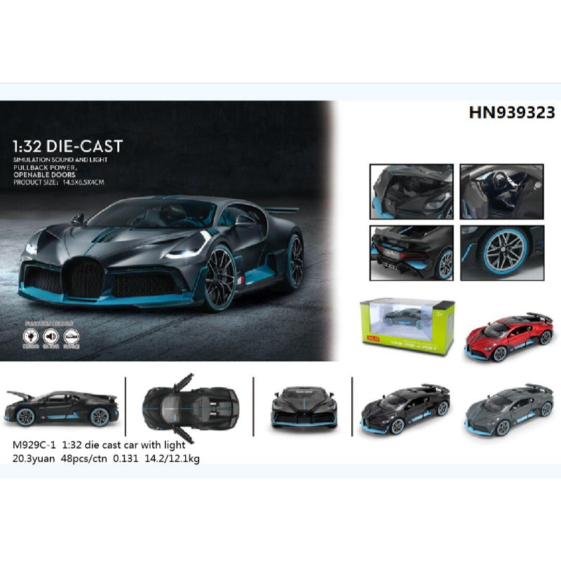 Bugatti Car Model Die Cast Scale 1:32