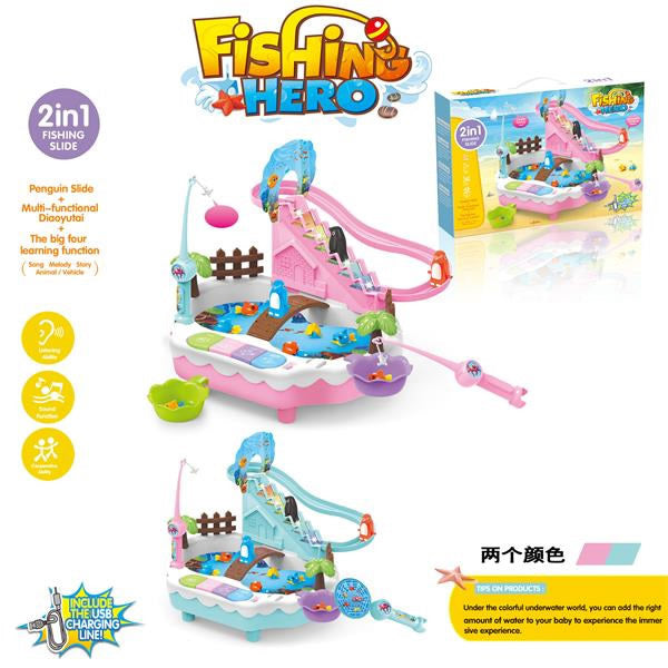 2 In 1 Fishing Slide Game Toy Set - Fishing Hero