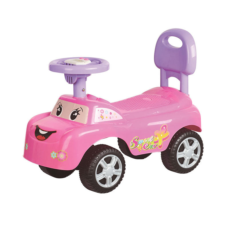 Kids Ride On Manual Push Car - Pink