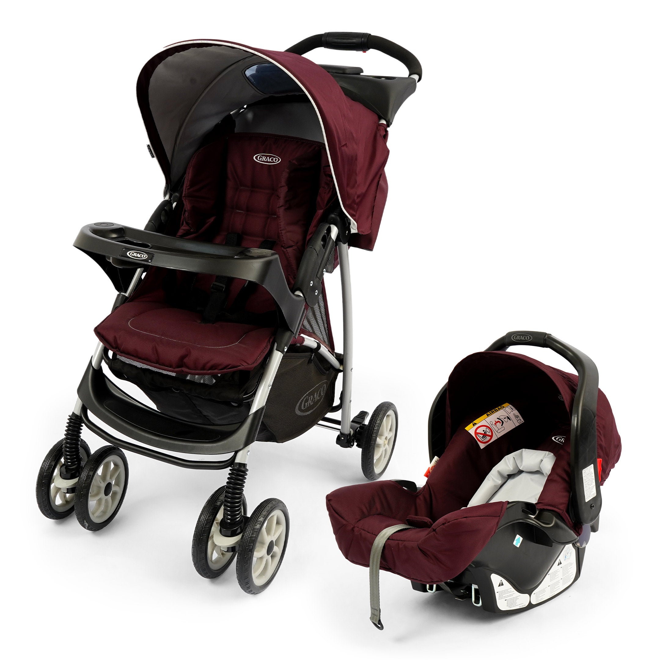 3 In 1 Graco Kids Stroller Car Seat and Carry Cot