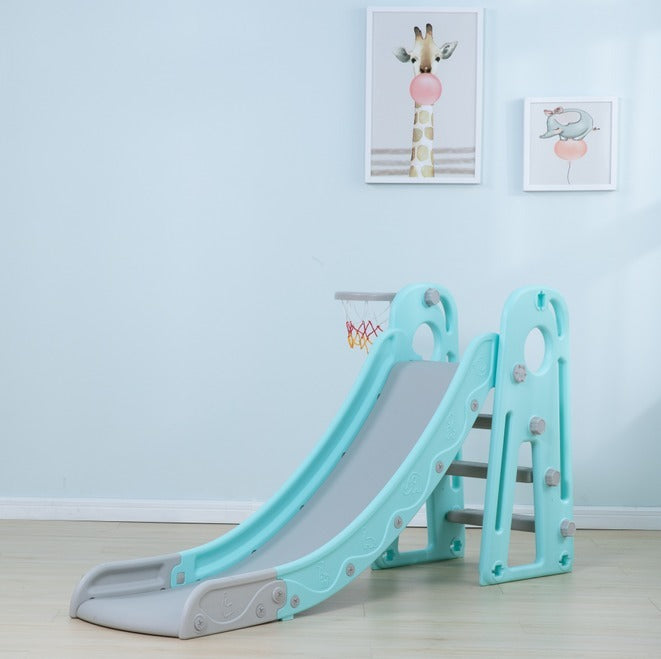 2 In 1 Kids Slide With Basket Ball