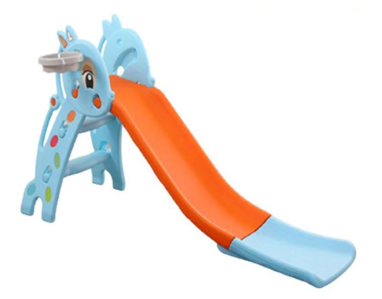 2 In 1 Kids Slide With Basket Ball
