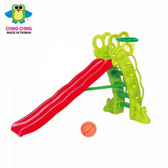 2 In 1 Kids Slide With Basket Ball - caterpillar Shape