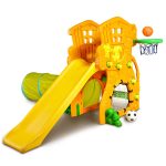 4 In 1 Kids Slide Crawling Tunnel Football Basket Ball Set