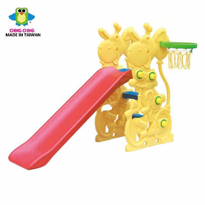 2 In 1 Kids Slide With Basket Ball