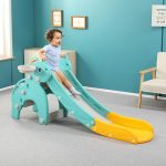 2 In 1 Kids Slide With Basket Ball