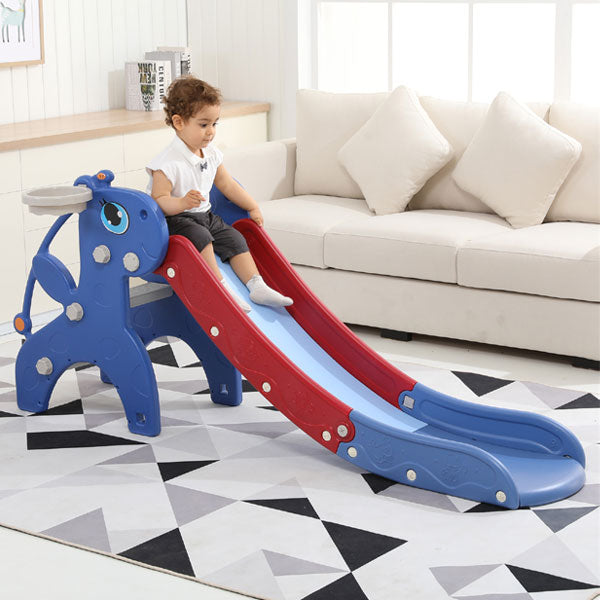2 In 1 Kids Slide With Basket Ball