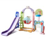 6 In 1 Kids Slide Swing Basket Ball Football Base Ball & Music