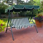3 Person Weather Resistant Canopy Swing for Porch Garden Backyard Lawn