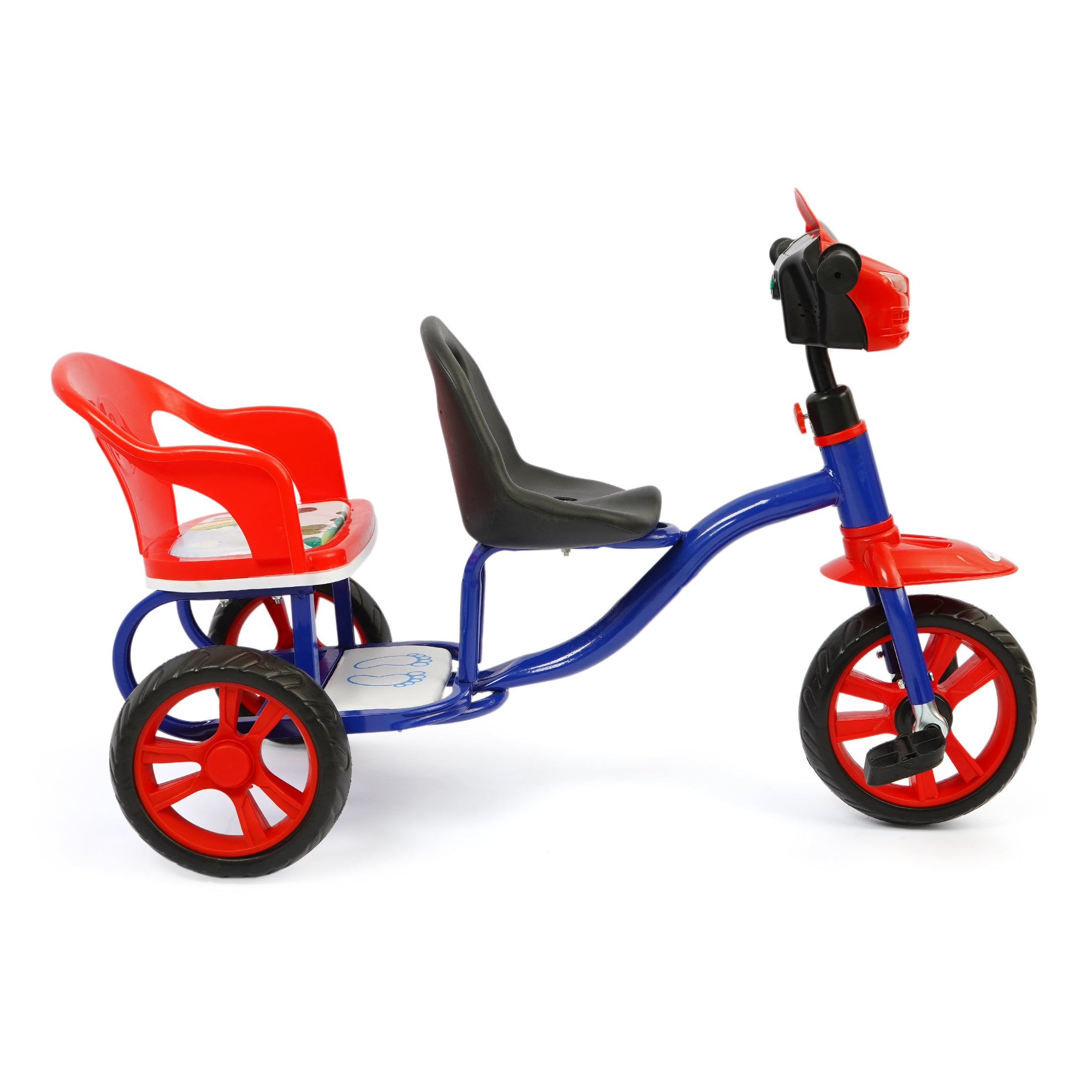 Twin Seater Tricycle - Blue & Red