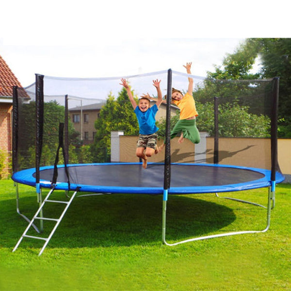 Jumping Trampoline With Stairs and Net 192 Inch