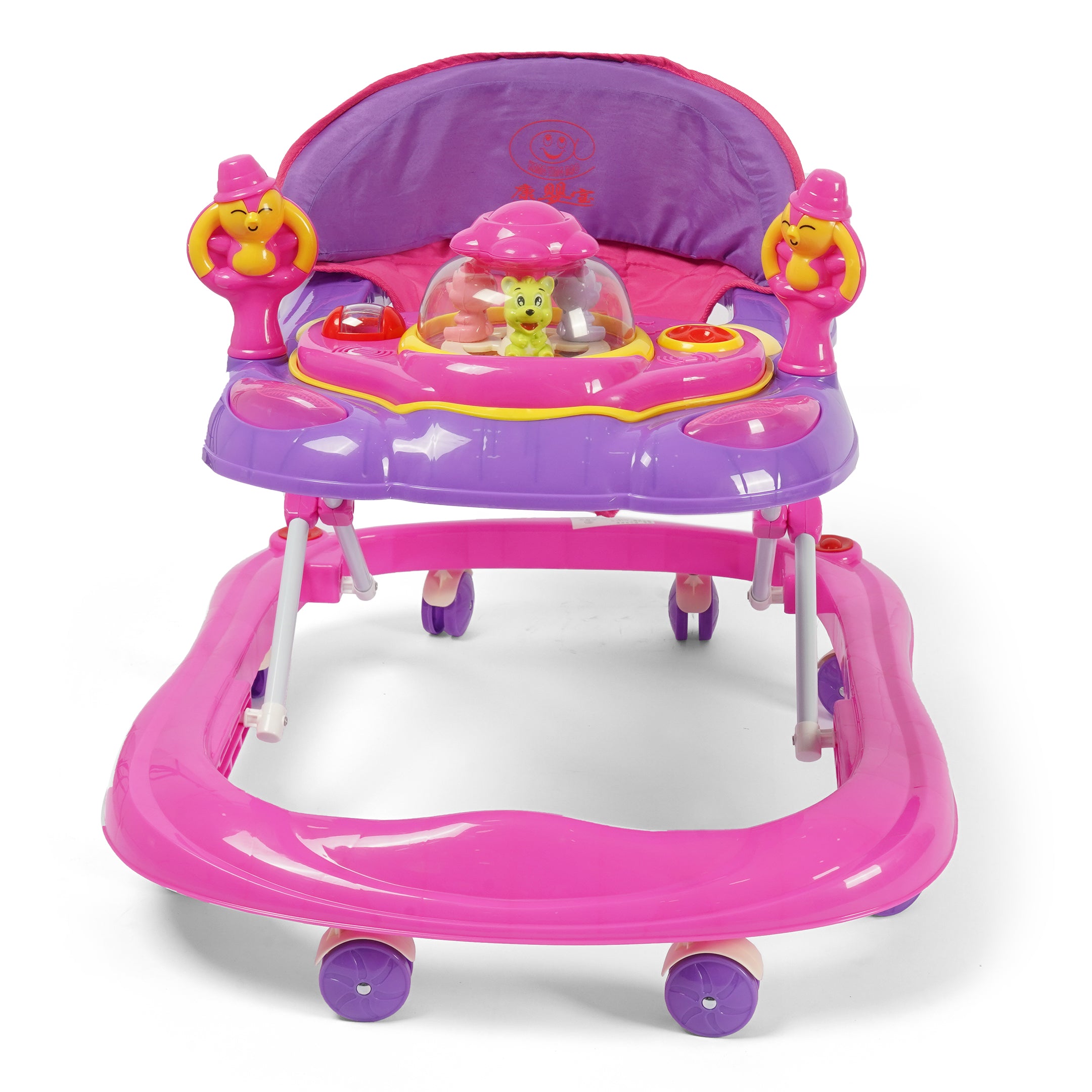 Baby Walker with Front Toys - Pink & Purple