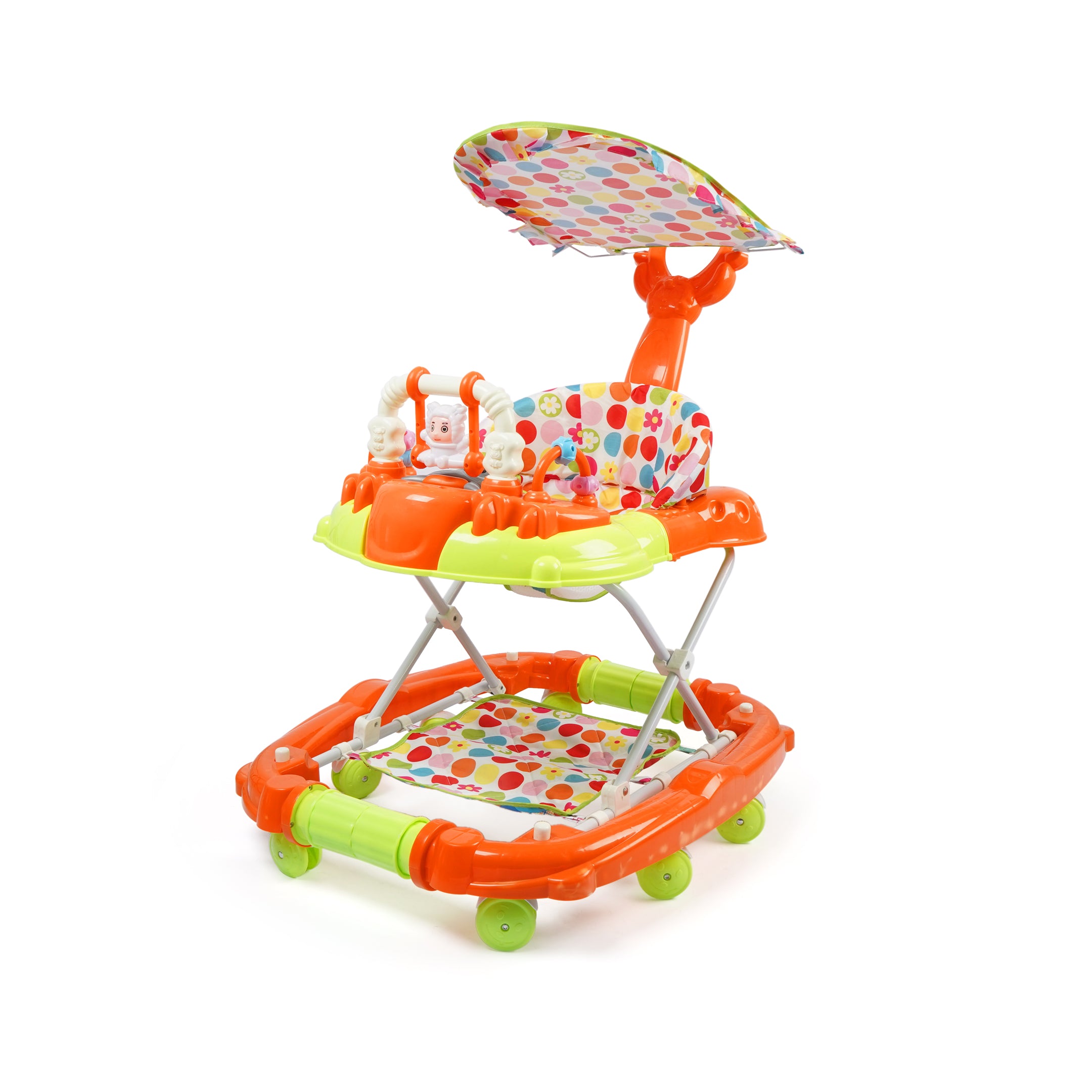 Baby Walker with Canopy & Push Bar