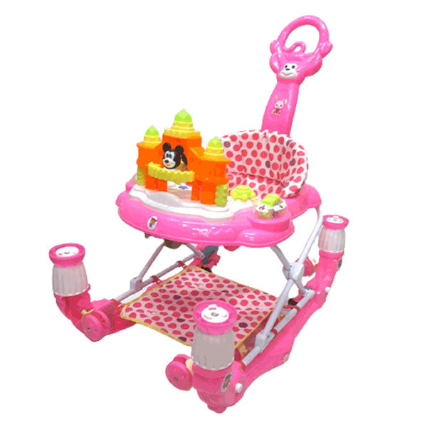 2-in-1 Baby Walker With Push Bar - Micky Mouse Face