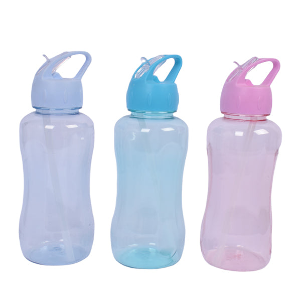 Water Bottle With Flip Straw - Assorted Colors