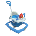 Baby Walker With Push Bar - Cartoon Face
