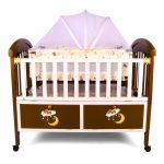 Wooden Baby Cot & Cradle with Mosquito Net