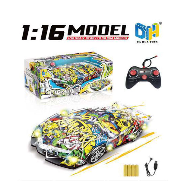 Kids Grafiti Sport Racing R/C Car 1:16