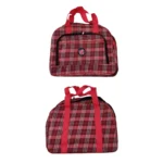 diaper bag red check design