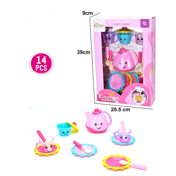Tea Set Toy Game Set - 14 Pcs
