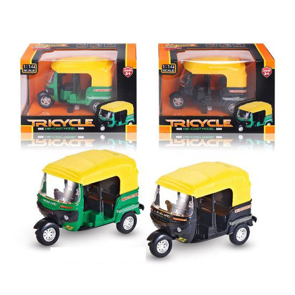 Auto Rikshaw Three Wheeler Die Cast Metal Body