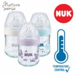 NUK Nature Sense Temparature Control Glass Bottle 120 ml (0+ months)