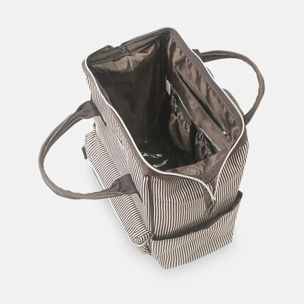 Shop Tinnies Diaper Bag Backpack Brown Stripes T5005-C online at discounted price and free cod in Pakistan