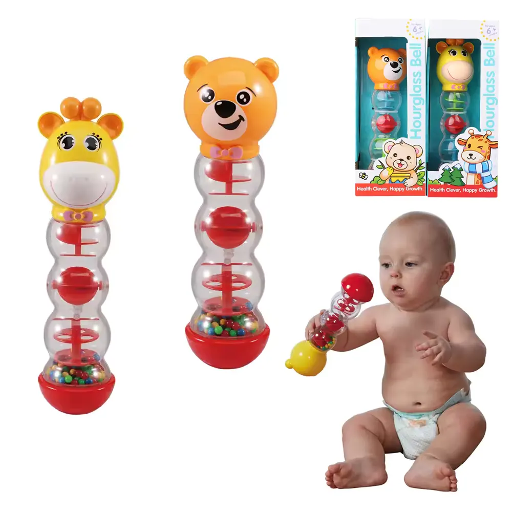 Buy Sensory-Training-Hourglass-Bell-Hand-Shaking-Baby-Rattle-Toy-RT-3163 online in Pakistan
