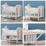 Baby Wooden Cot Crib Sleeping Bed BC-1X-G