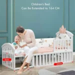 Baby Wooden Cot Crib Sleeping Bed BC-1X-G