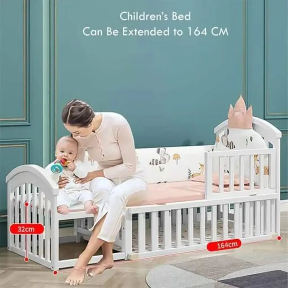 Baby Wooden Cot Crib Sleeping Bed BC-1X-G_2