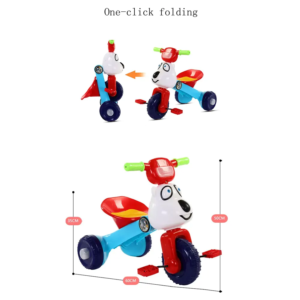 Buy Tricycle - Three Wheel Bicycle T-518 foldable online at best price in Pakistan