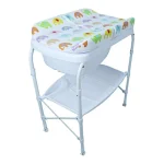 Multifunctional Baby Diaper Table With Foldable Bathtub