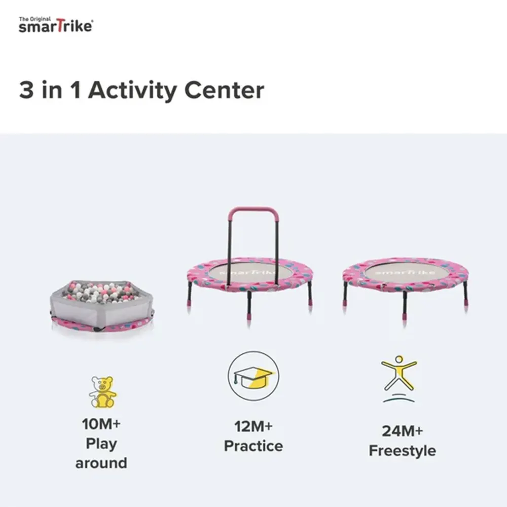 Shop Kids Trampoline - Foldable Activity Center - SmarTrike 3in1 online at best price in Pakistan