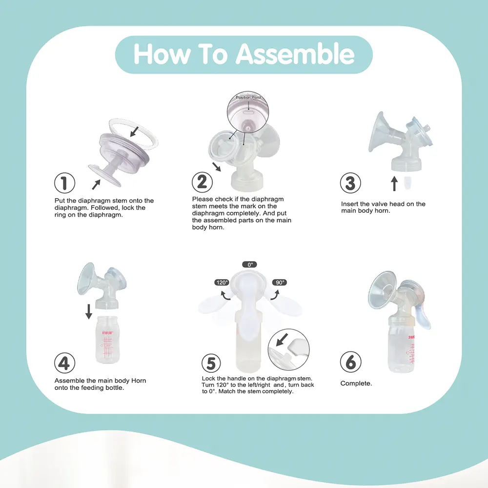 Farlin Manual Breast Pump with Swivel Handle – Wide Neck AA-11008_2